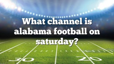 What channel is alabama football on saturday?