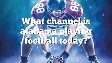 What channel is alabama playing football today?