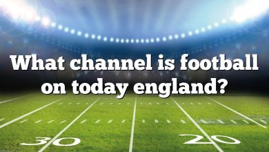 What channel is football on today england?