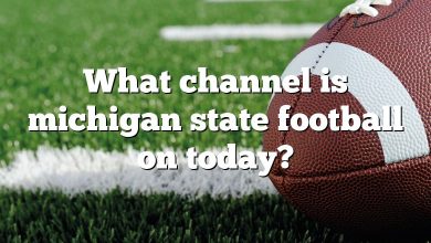 What channel is michigan state football on today?