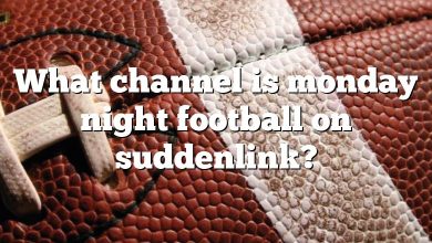 What channel is monday night football on suddenlink?