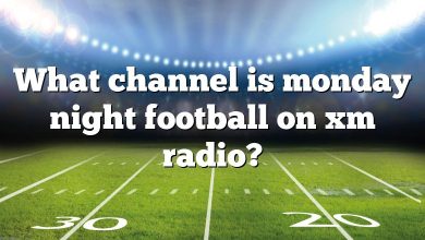 What channel is monday night football on xm radio?