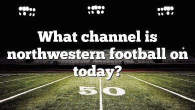 What channel is northwestern football on today?
