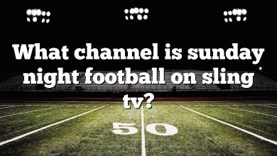 What channel is sunday night football on sling tv?