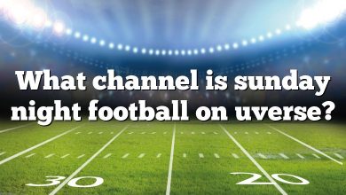 What channel is sunday night football on uverse?