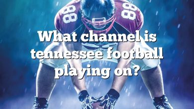 What channel is tennessee football playing on?