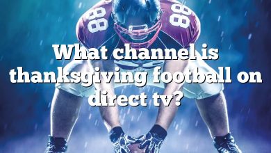 What channel is thanksgiving football on direct tv?