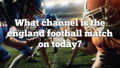 What channel is the england football match on today?
