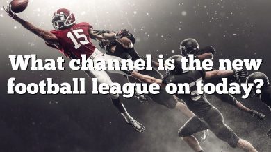 What channel is the new football league on today?