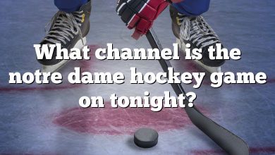 What channel is the notre dame hockey game on tonight?