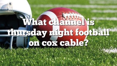 What channel is thursday night football on cox cable?