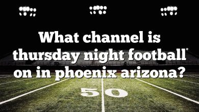 What channel is thursday night football on in phoenix arizona?