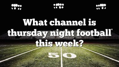 What channel is thursday night football this week?