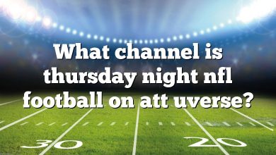 What channel is thursday night nfl football on att uverse?