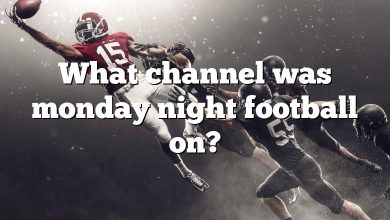 What channel was monday night football on?