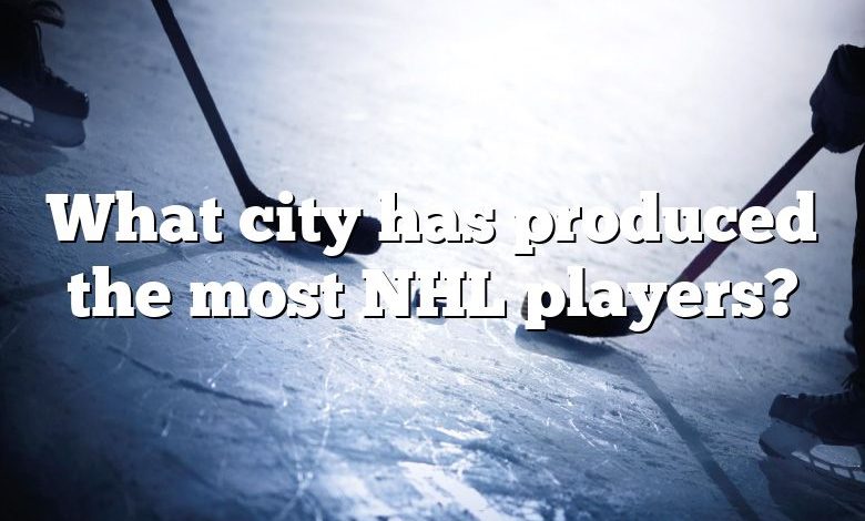 What city has produced the most NHL players?