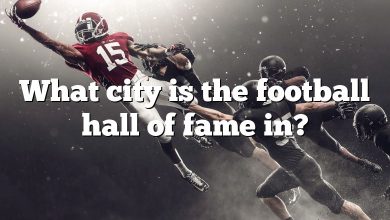 What city is the football hall of fame in?
