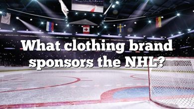 What clothing brand sponsors the NHL?