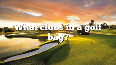 What clubs in a golf bag?