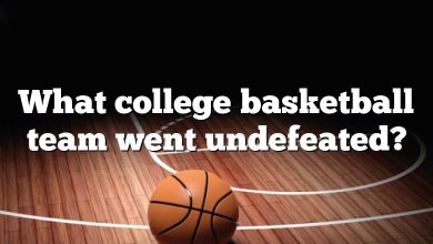 What college basketball team went undefeated?