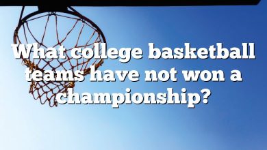 What college basketball teams have not won a championship?