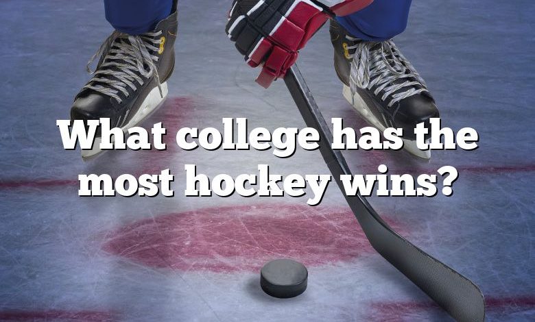 What college has the most hockey wins?