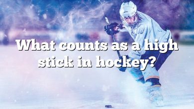 What counts as a high stick in hockey?