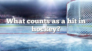 What counts as a hit in hockey?