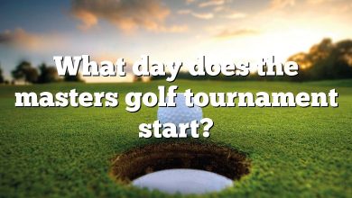 What day does the masters golf tournament start?