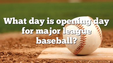 What day is opening day for major league baseball?