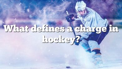 What defines a charge in hockey?