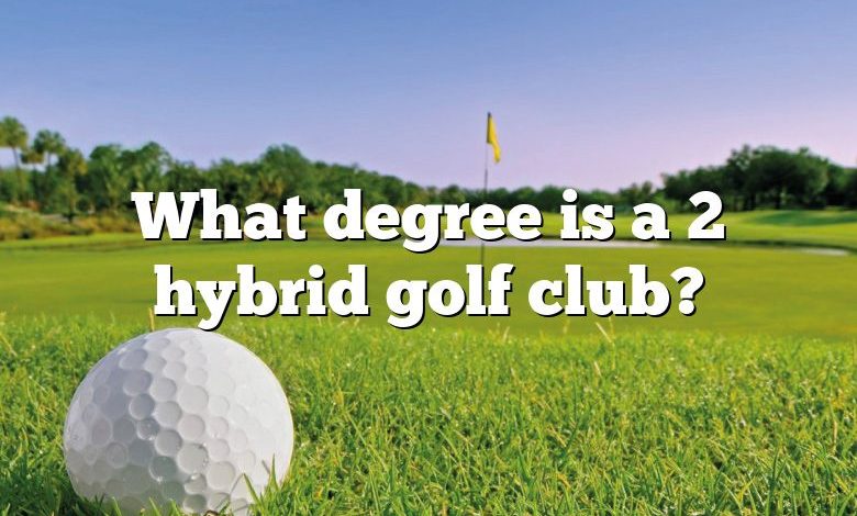 What degree is a 2 hybrid golf club?