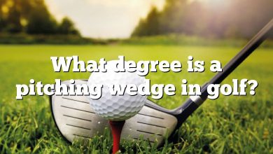 What degree is a pitching wedge in golf?