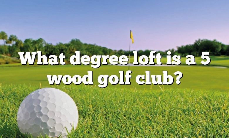 What degree loft is a 5 wood golf club?