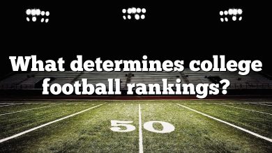 What determines college football rankings?