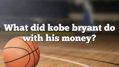 What did kobe bryant do with his money?