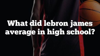 What did lebron james average in high school?