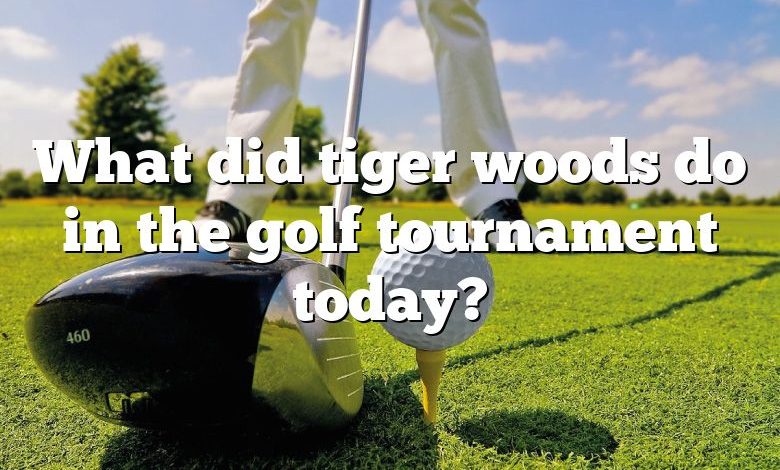 What did tiger woods do in the golf tournament today?