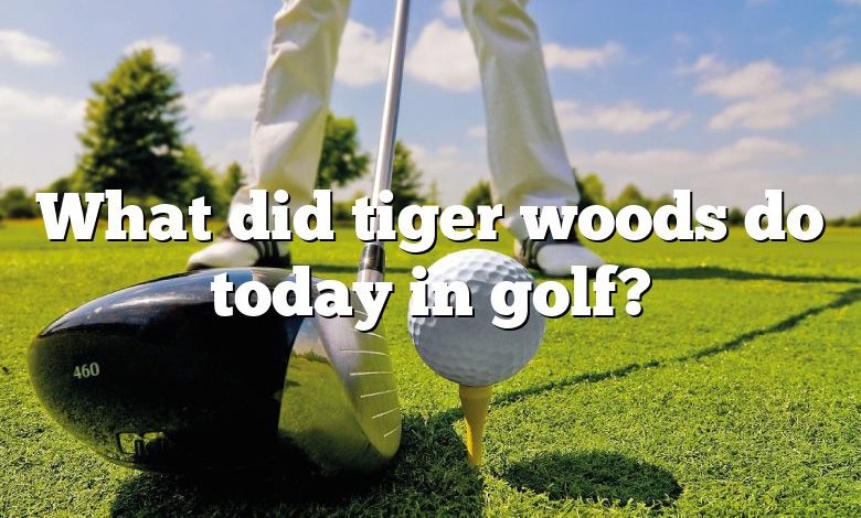 What did tiger woods do today in golf?