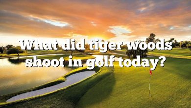 What did tiger woods shoot in golf today?