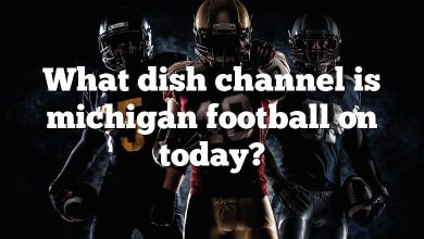 What dish channel is michigan football on today?