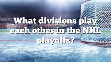 What divisions play each other in the NHL playoffs?