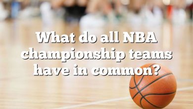 What do all NBA championship teams have in common?