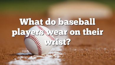 What do baseball players wear on their wrist?