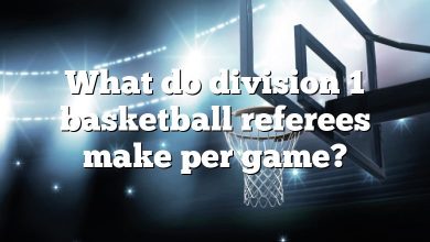 What do division 1 basketball referees make per game?