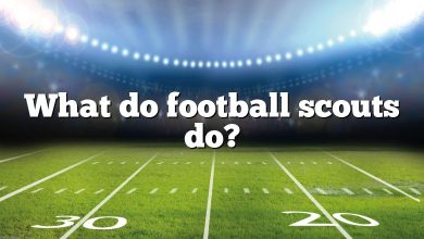 What do football scouts do?