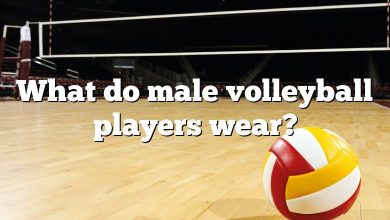 What do male volleyball players wear?