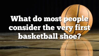 What do most people consider the very first basketball shoe?