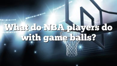 What do NBA players do with game balls?