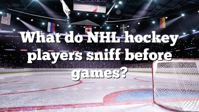 What do NHL hockey players sniff before games?